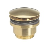 Product Cut out image of the Crosswater MPRO Universal Unlacquered Brushed Brass Basin Click-Clack Waste